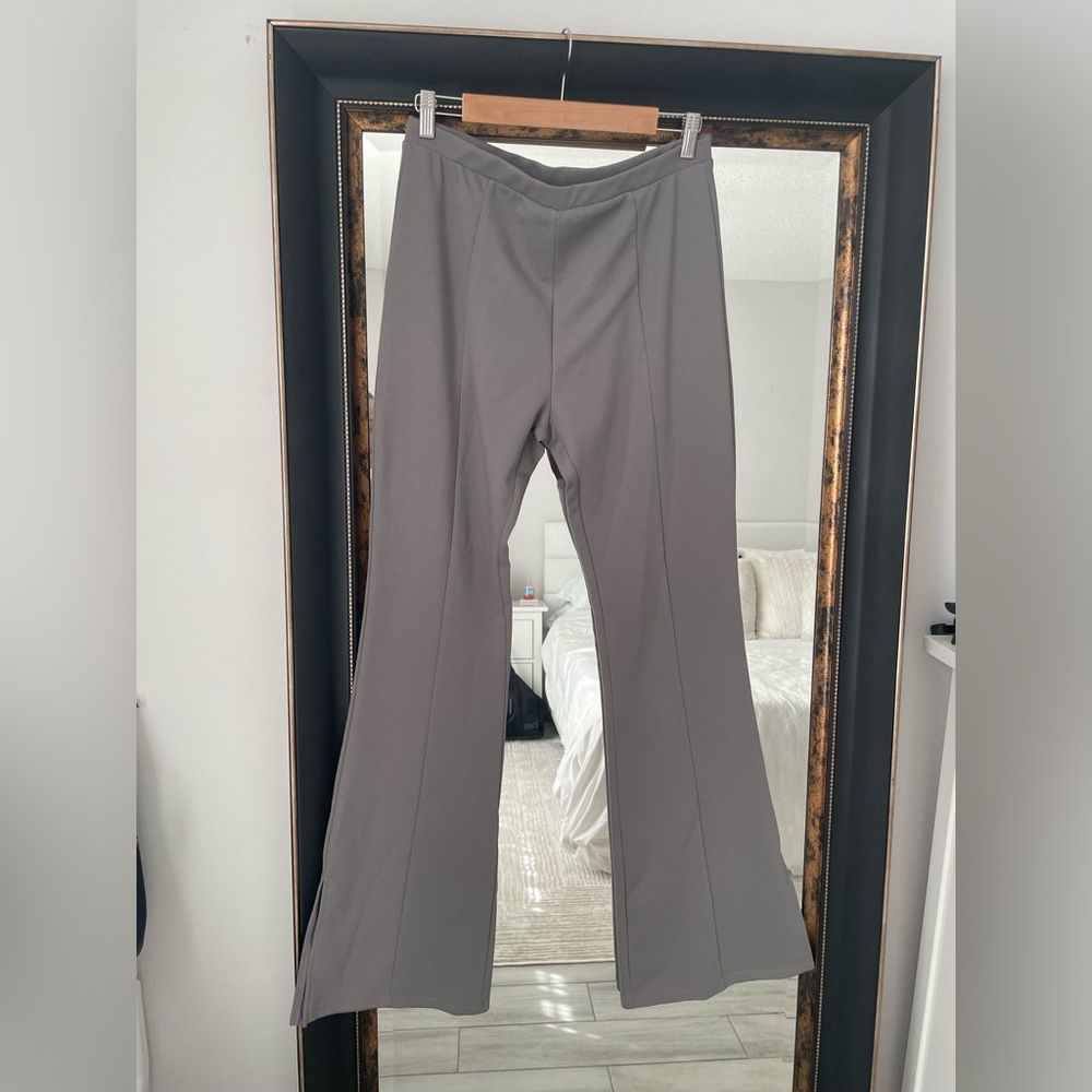 FOREVER 21 Gray Wide-Leg Leggings